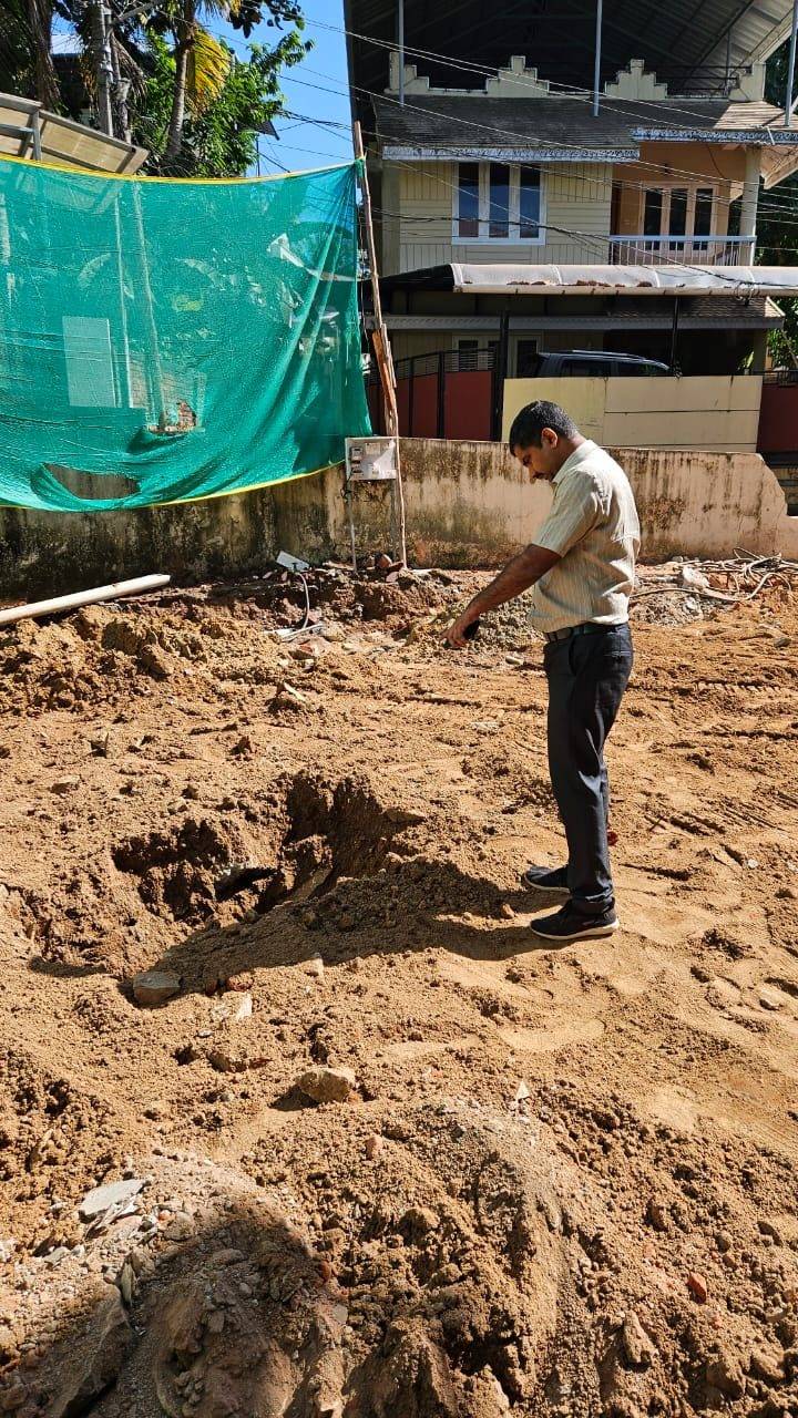 Foundation excavation and pile work
