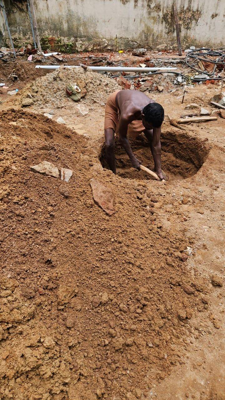 Foundation excavation and pile work