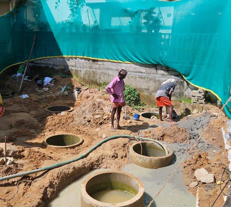 Foundation excavation and pile work