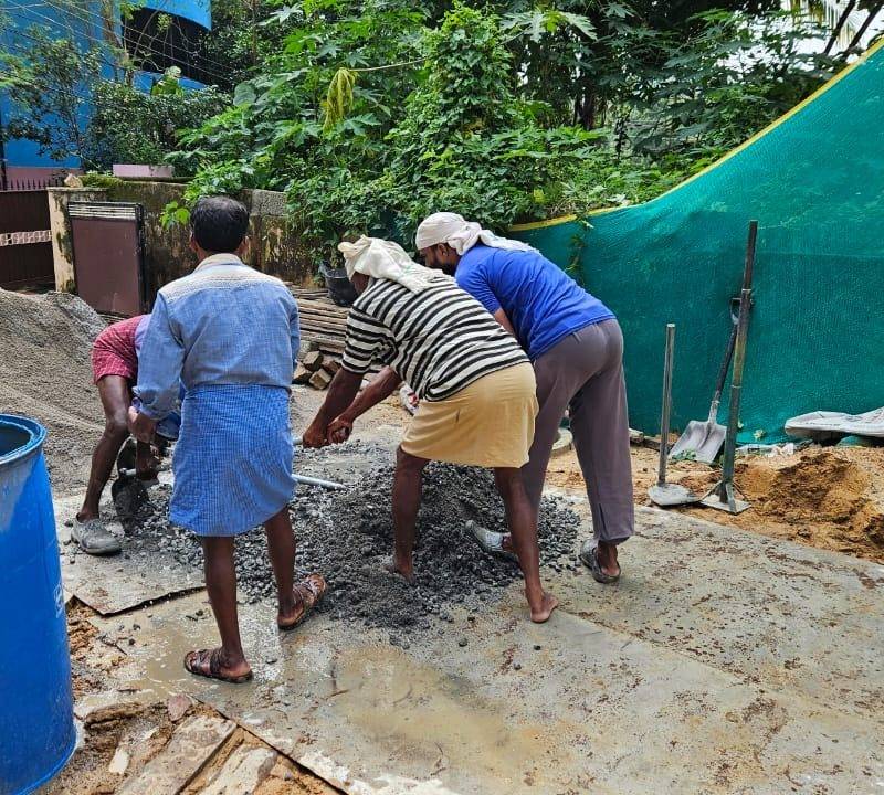 Foundation excavation and pile work