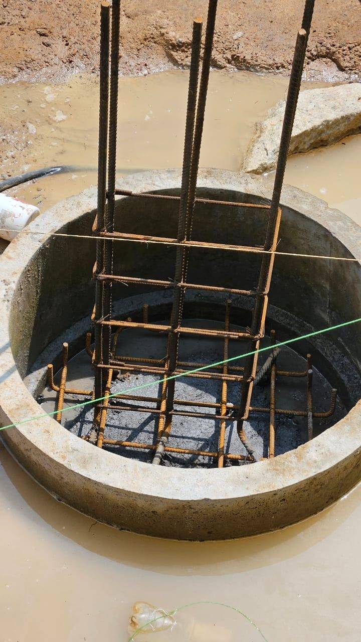 Foundation excavation and pile work