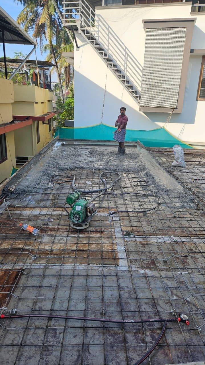 Concrete block walls going up