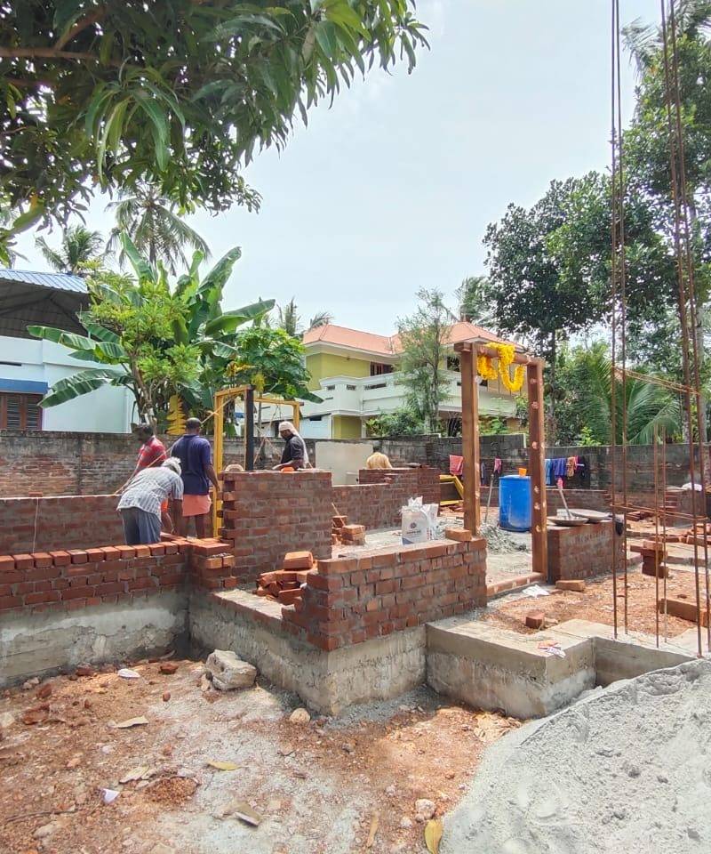 Brick walls and lintel formwork