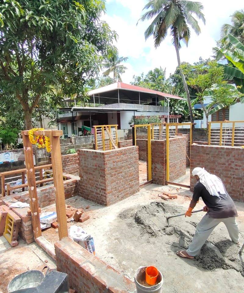 Brick walls and lintel formwork