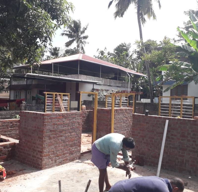 Brick walls and lintel formwork