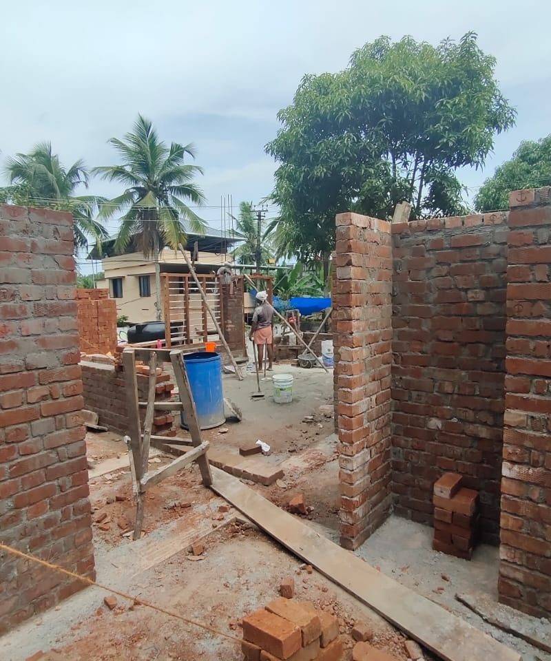 Brick walls and lintel formwork