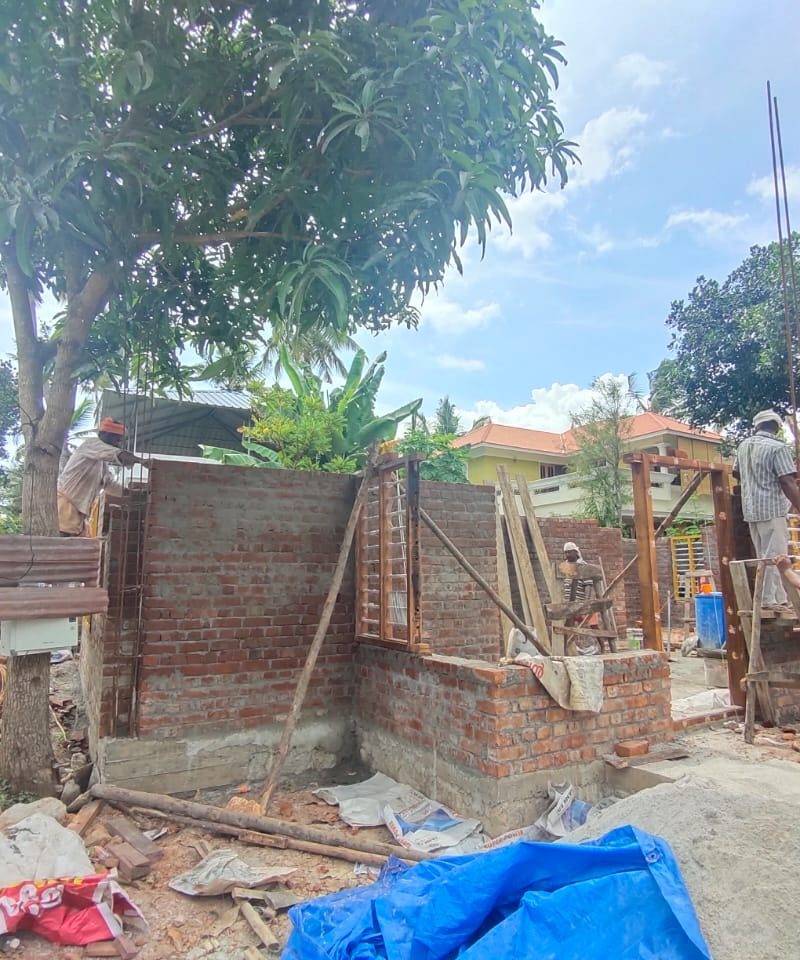 Brick walls and lintel formwork