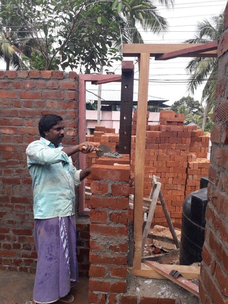 Brick walls and lintel formwork
