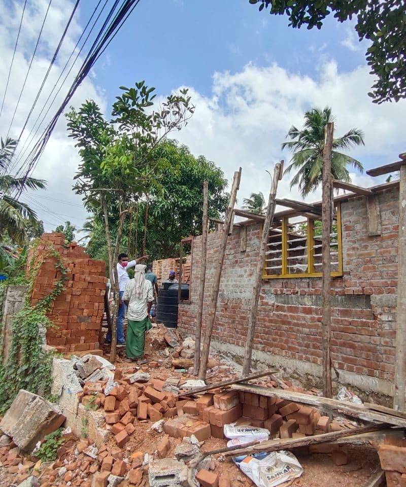 Brick walls and lintel formwork