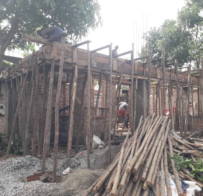Brick walls and lintel formwork