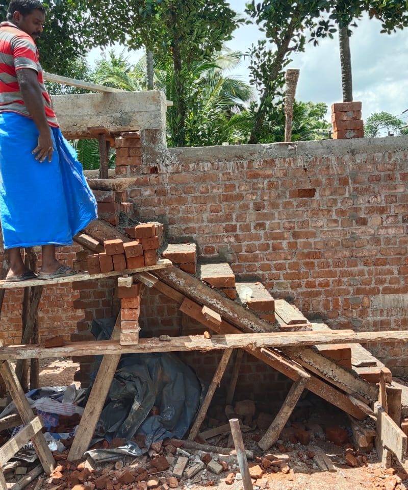 Brick walls and lintel formwork