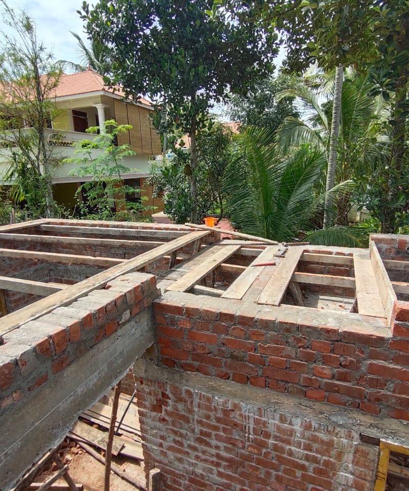 Brick walls and lintel formwork