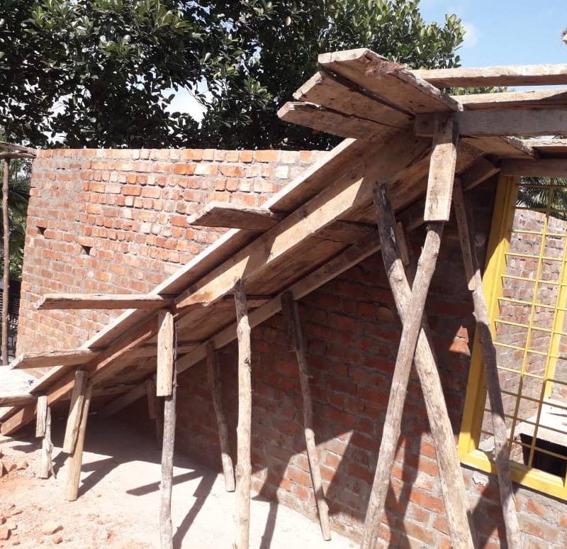 First floor walls and roof slab