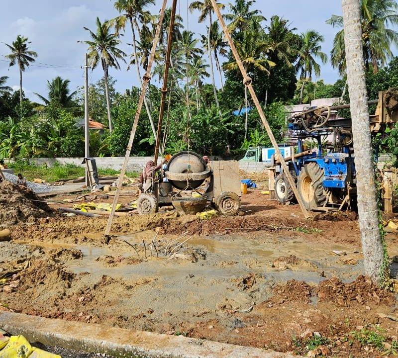 Site preparation and column footings