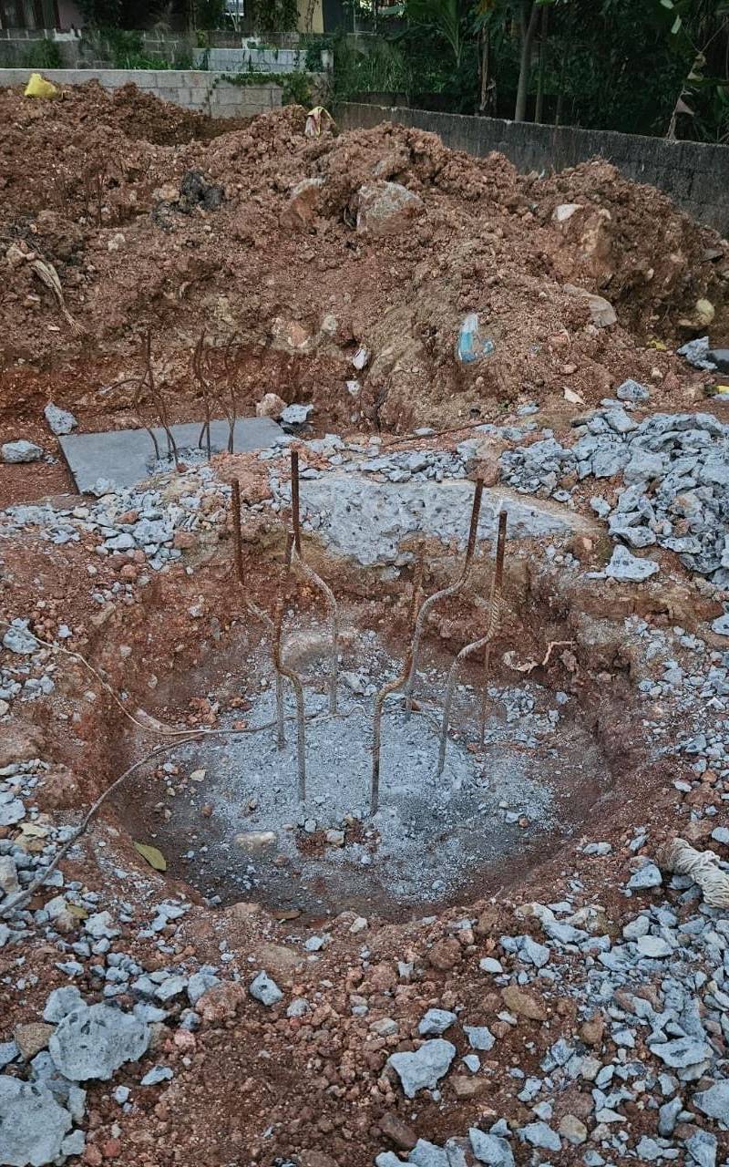 Site preparation and column footings
