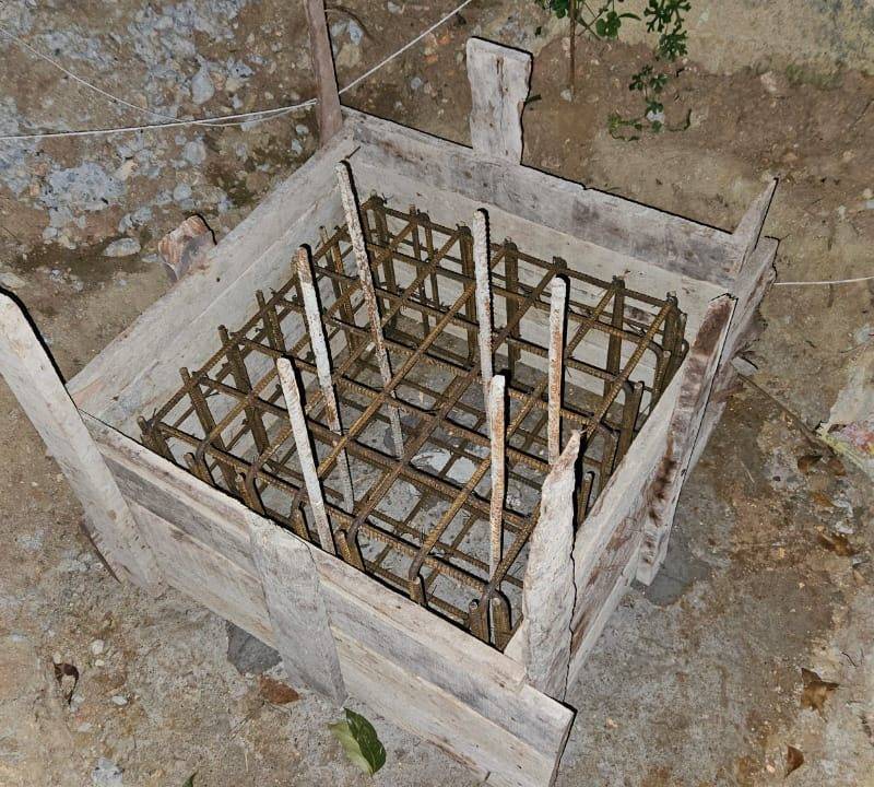 Site preparation and column footings