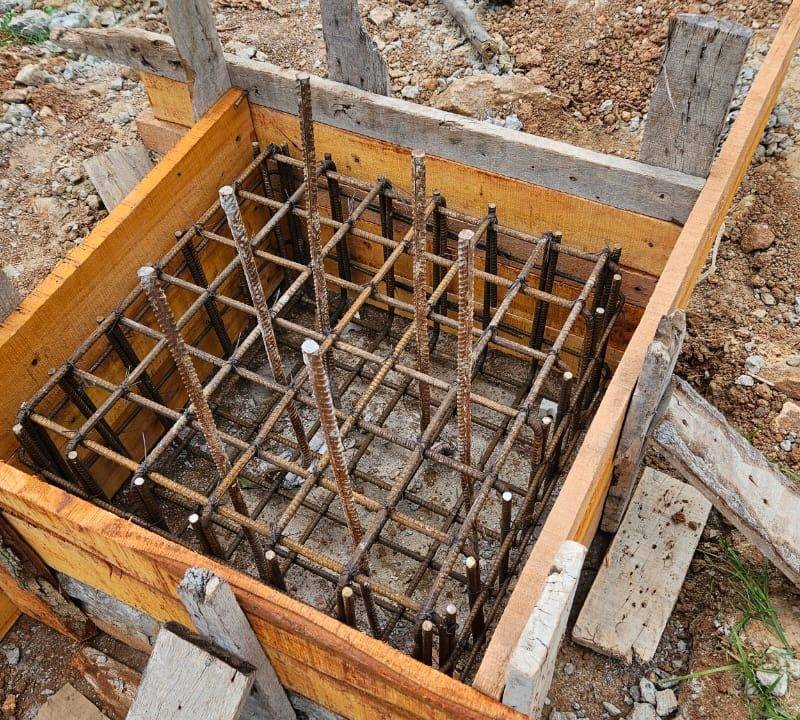 Site preparation and column footings