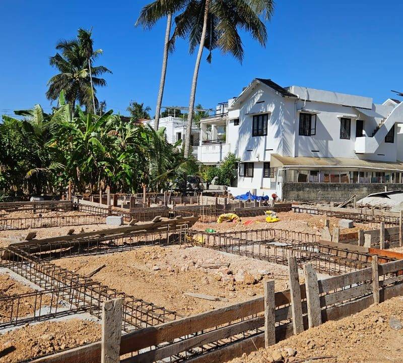Site preparation and column footings