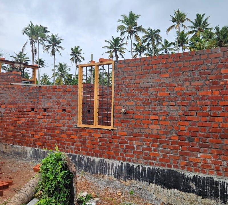 Brick walls and lintel level