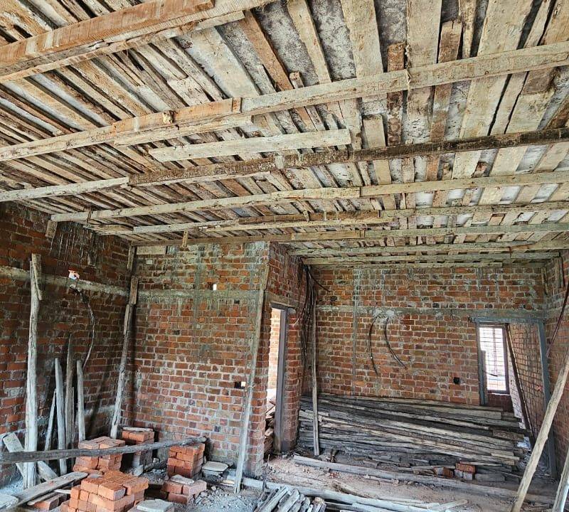 Slab work and upper floor walls
