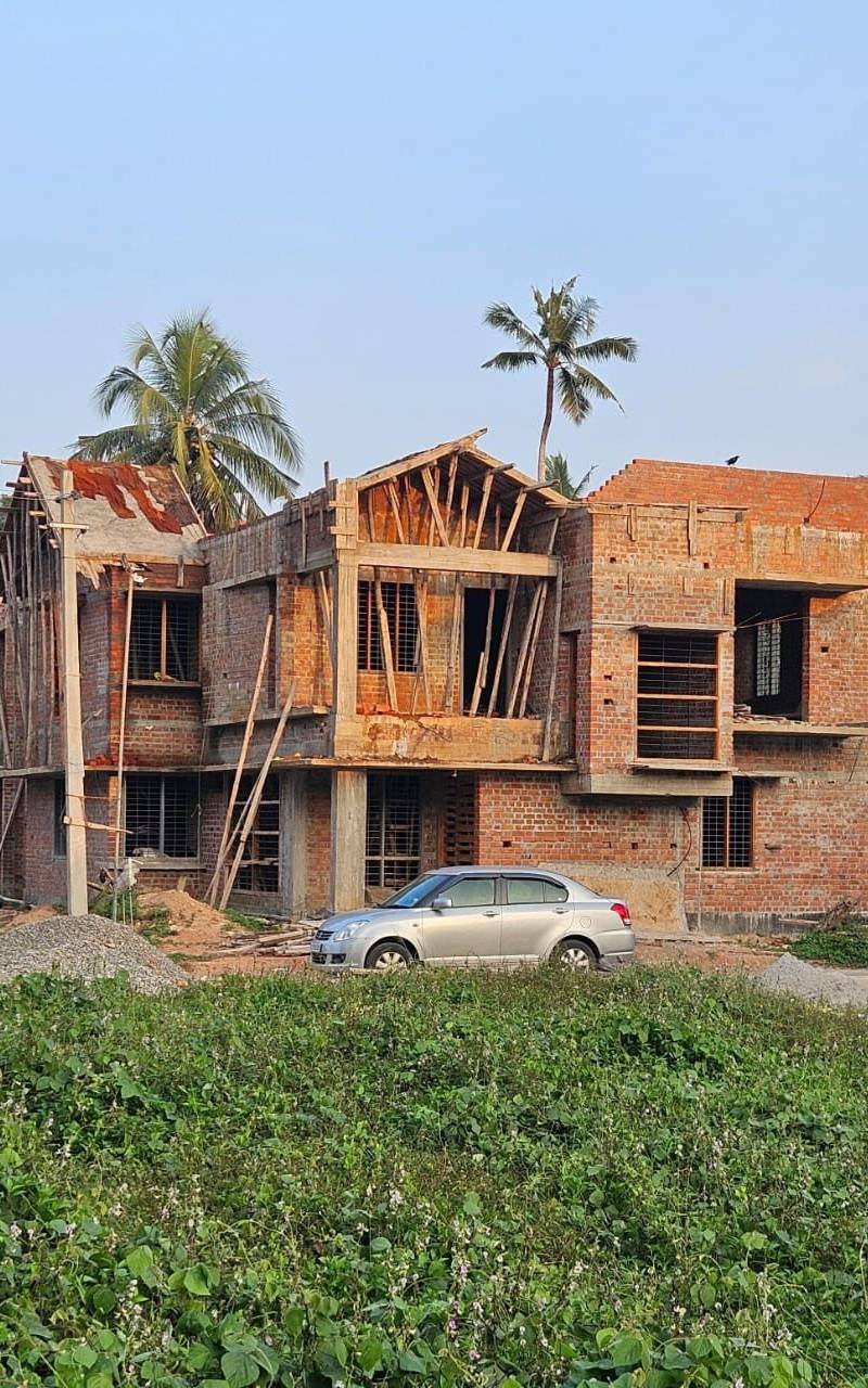 Slab work and upper floor walls