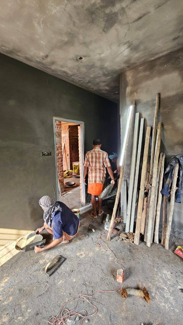 Slab work and upper floor walls