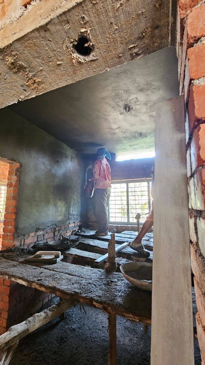 Slab work and upper floor walls