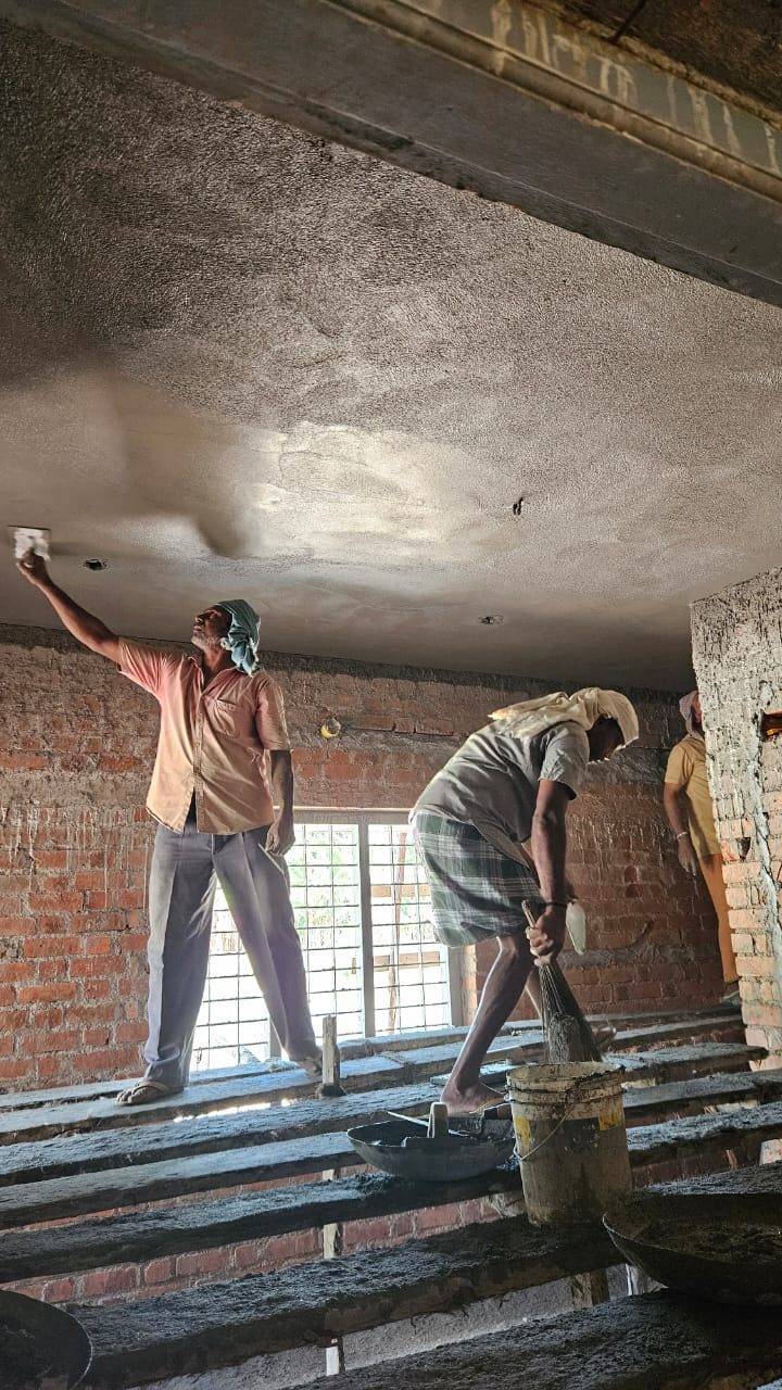 Plastering inside and out