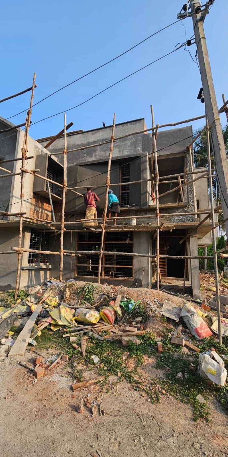 Plastering inside and out