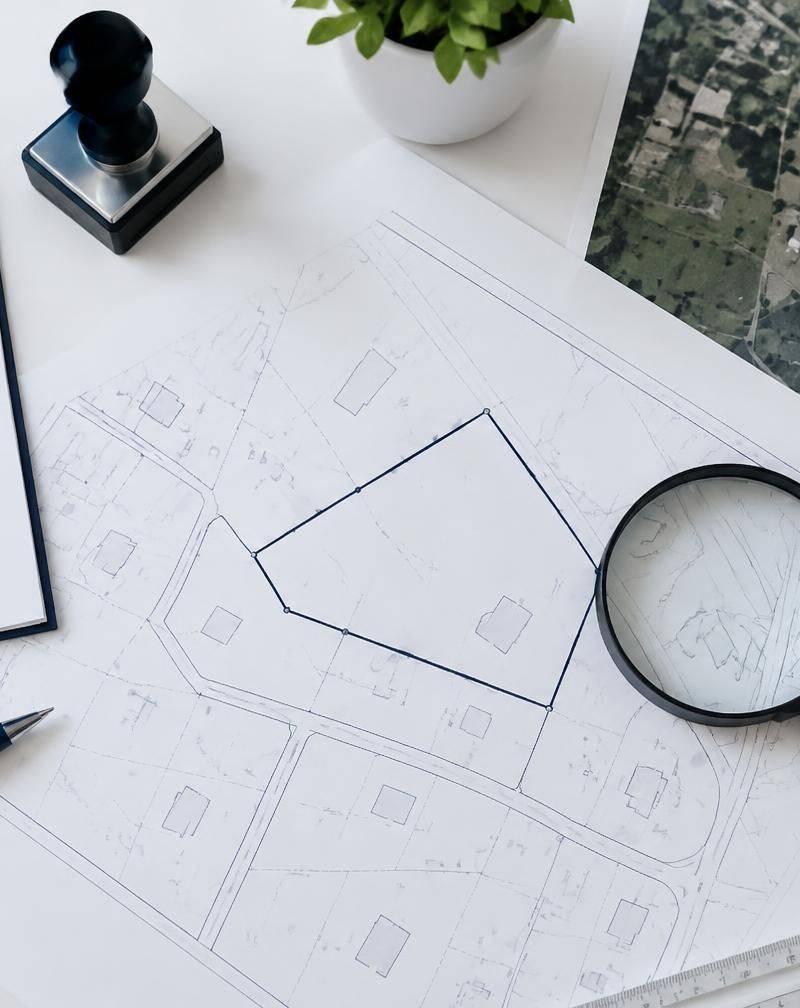 Land survey plan and documents