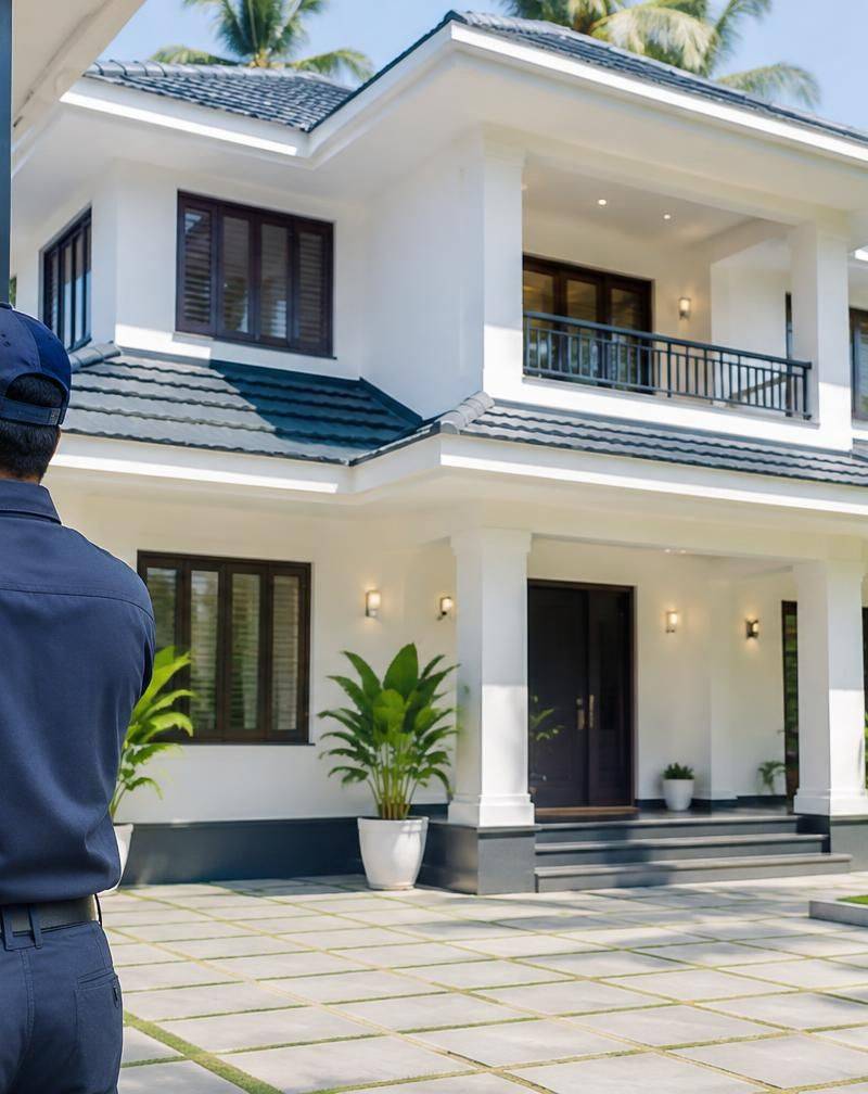 Maintenance check at a finished home